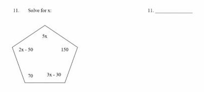 solve for x please refer to image