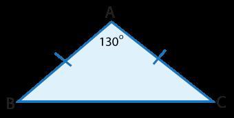 help me Find the base angles of the figure below.A) 130B) 65C) 25D) 50