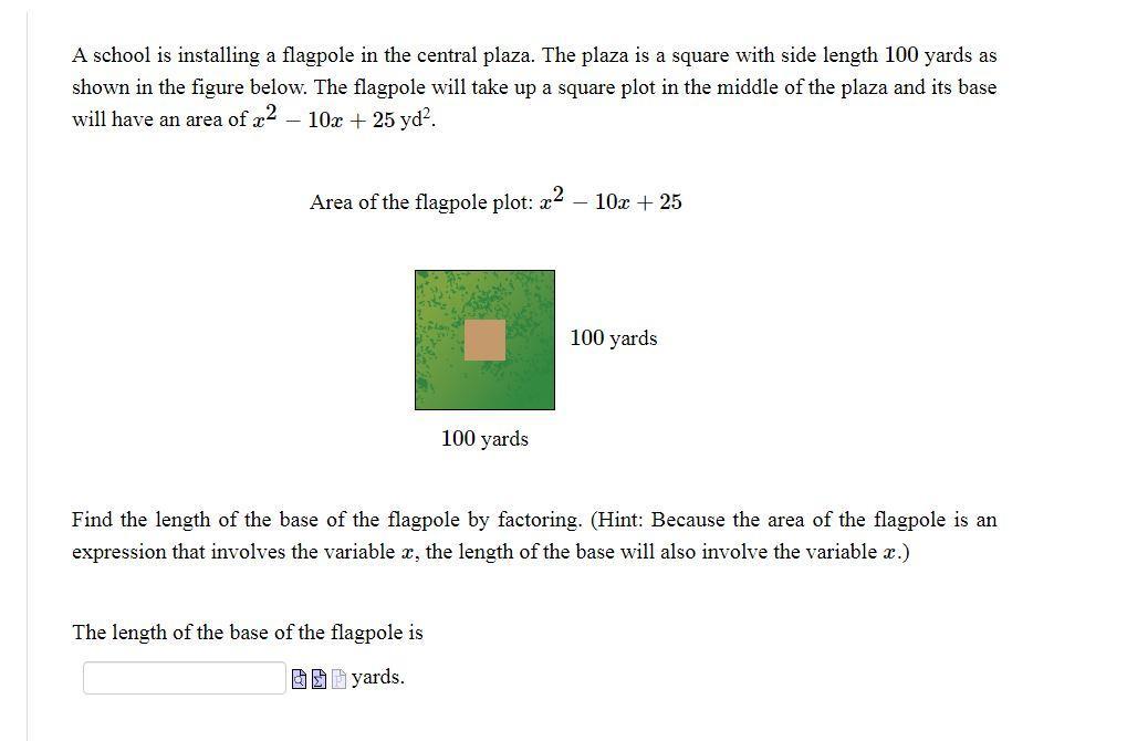 the length of the flagpole is ?
