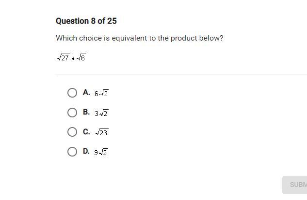 which choice is equivalent to the product below? 276