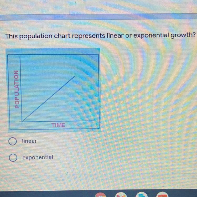 This population chart represents linear or exponential growth?linearexponential