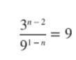 Find n in this equation