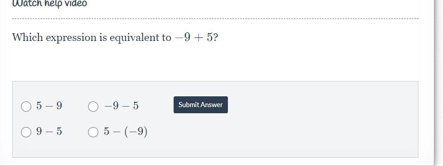 help pls Which expression is equivalent to -9+59+5?