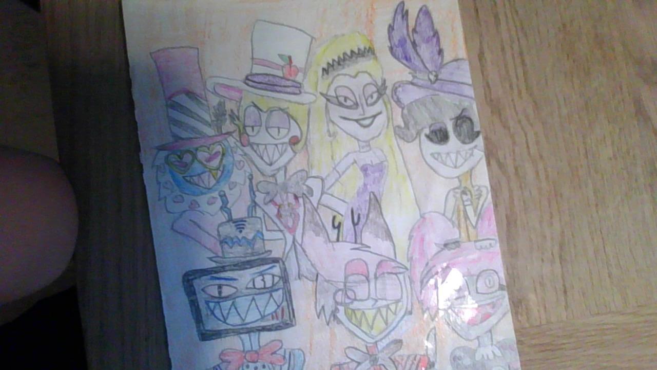Aight for those of you who have seen Hazbin Hotel, what do you think of this drawing? It for art class,