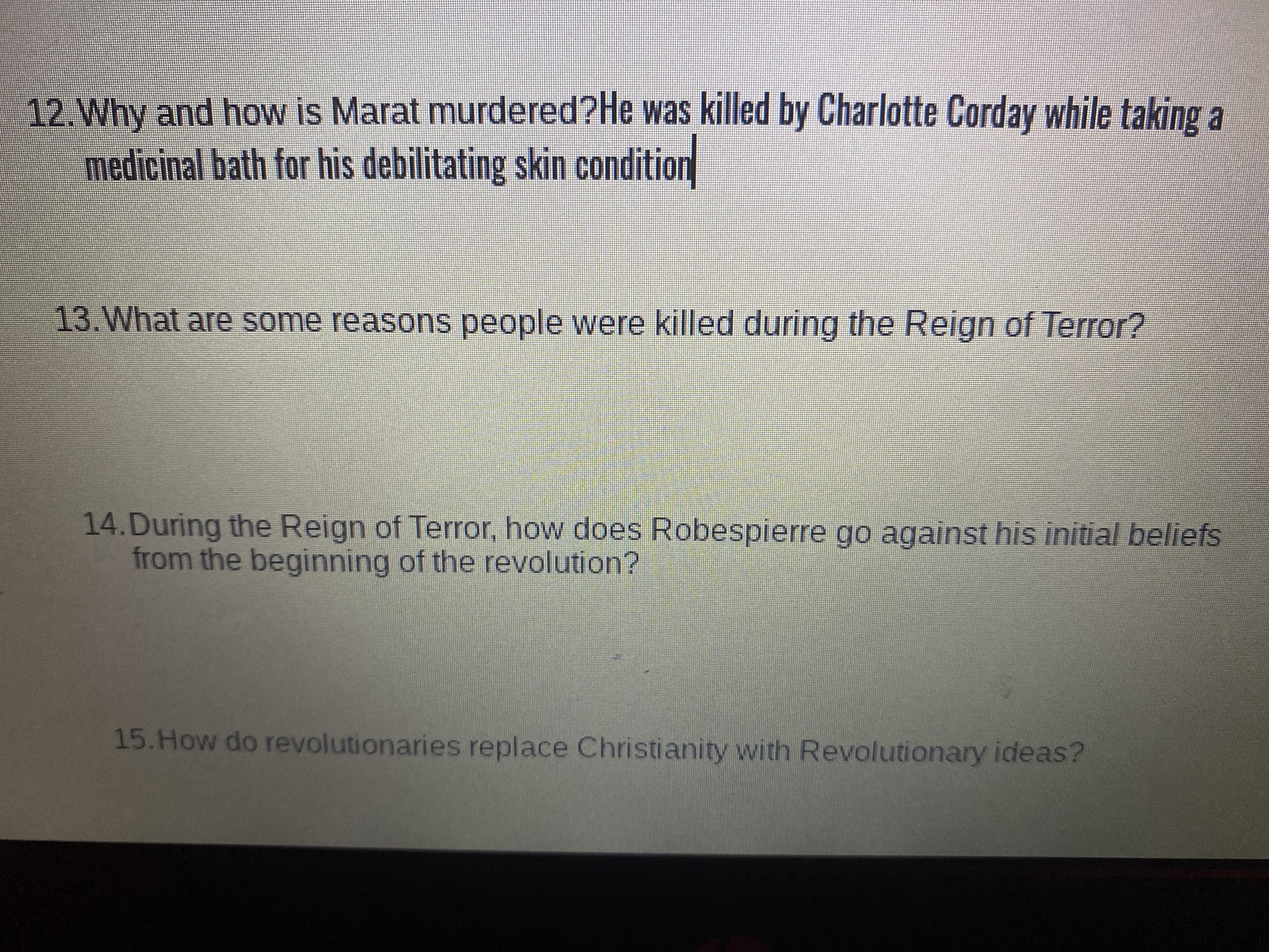 Why was marat murdered?