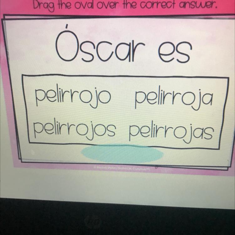 drag the oval over the correct answer 