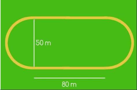 WILL GIVE BRAINLIEST What is the perimeter of the track, in meters? Use = 3.14 and round to the nearest