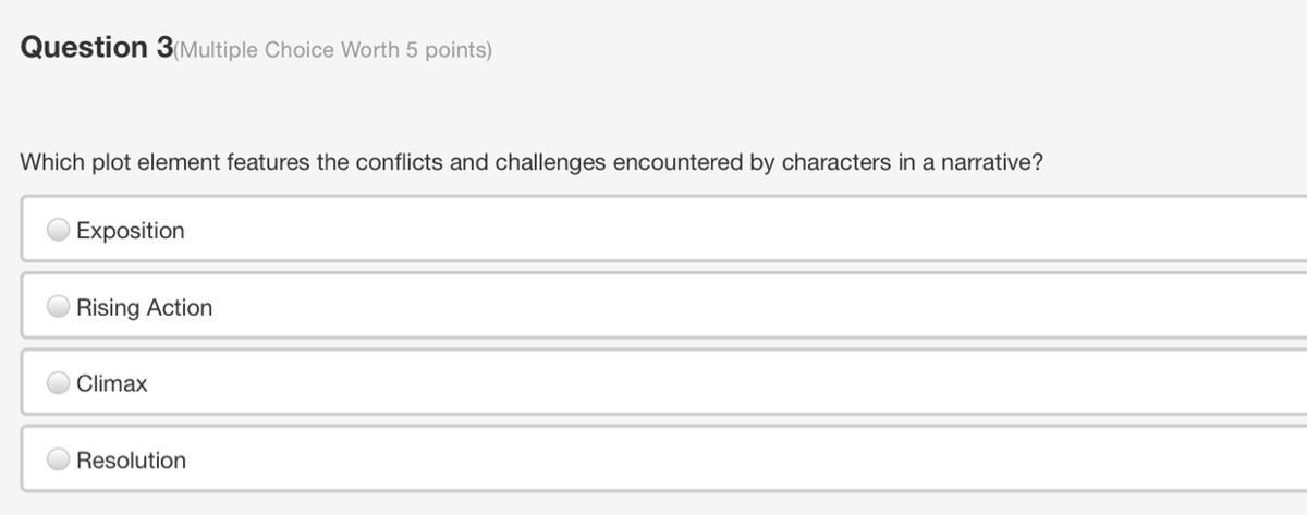 Which Plot Element Features The Conflicts And Challenges Encountered By Characters In A Narrative?