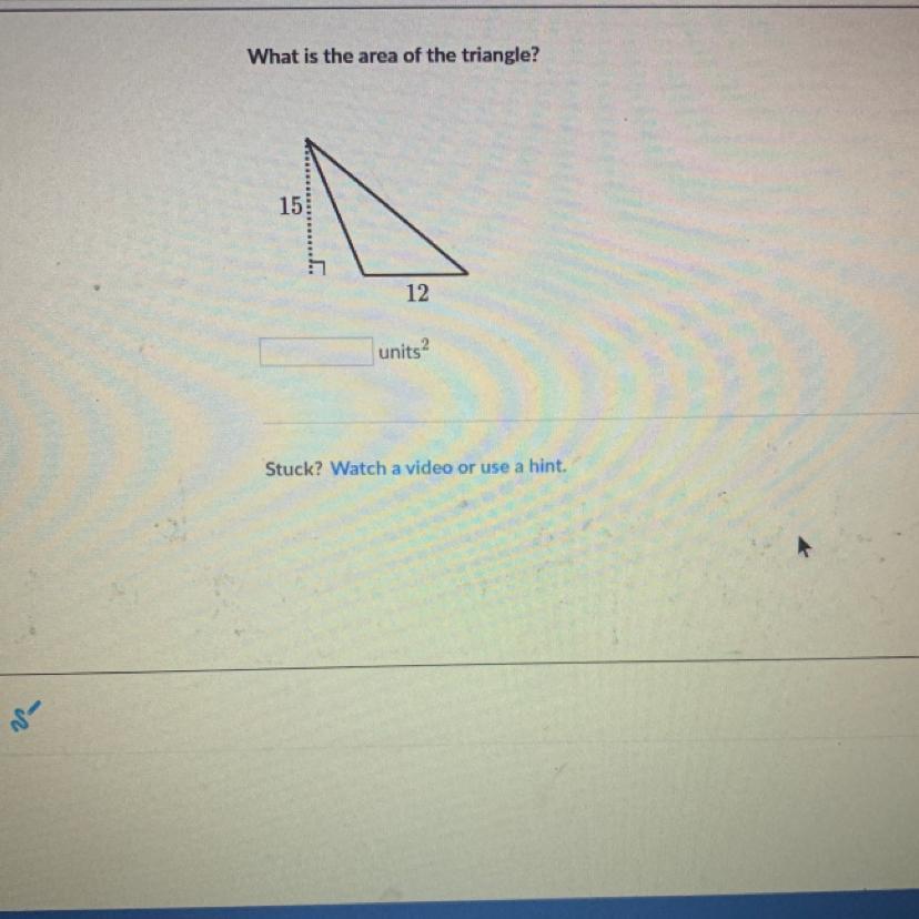 What is the area of the triangle 