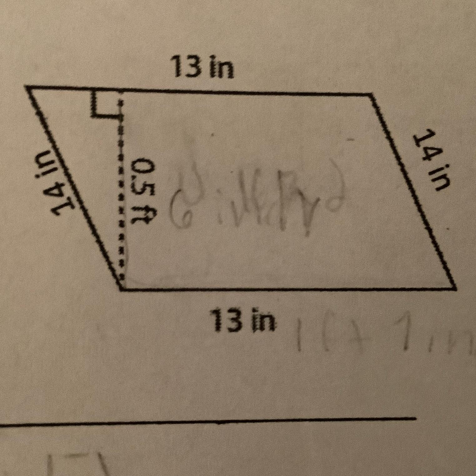 Solve for area CONVERT measurements to be the SAME unit of measurementPlease show work 