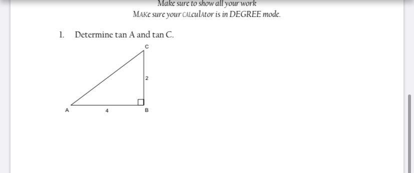 PLS HELP WITH TRIG NEED TO SHOW ALL WORK