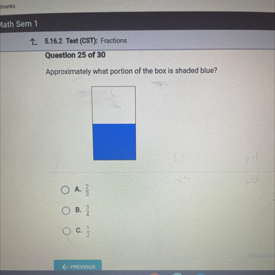 Approximately What Portion Of The Box Is Shaded Blue?