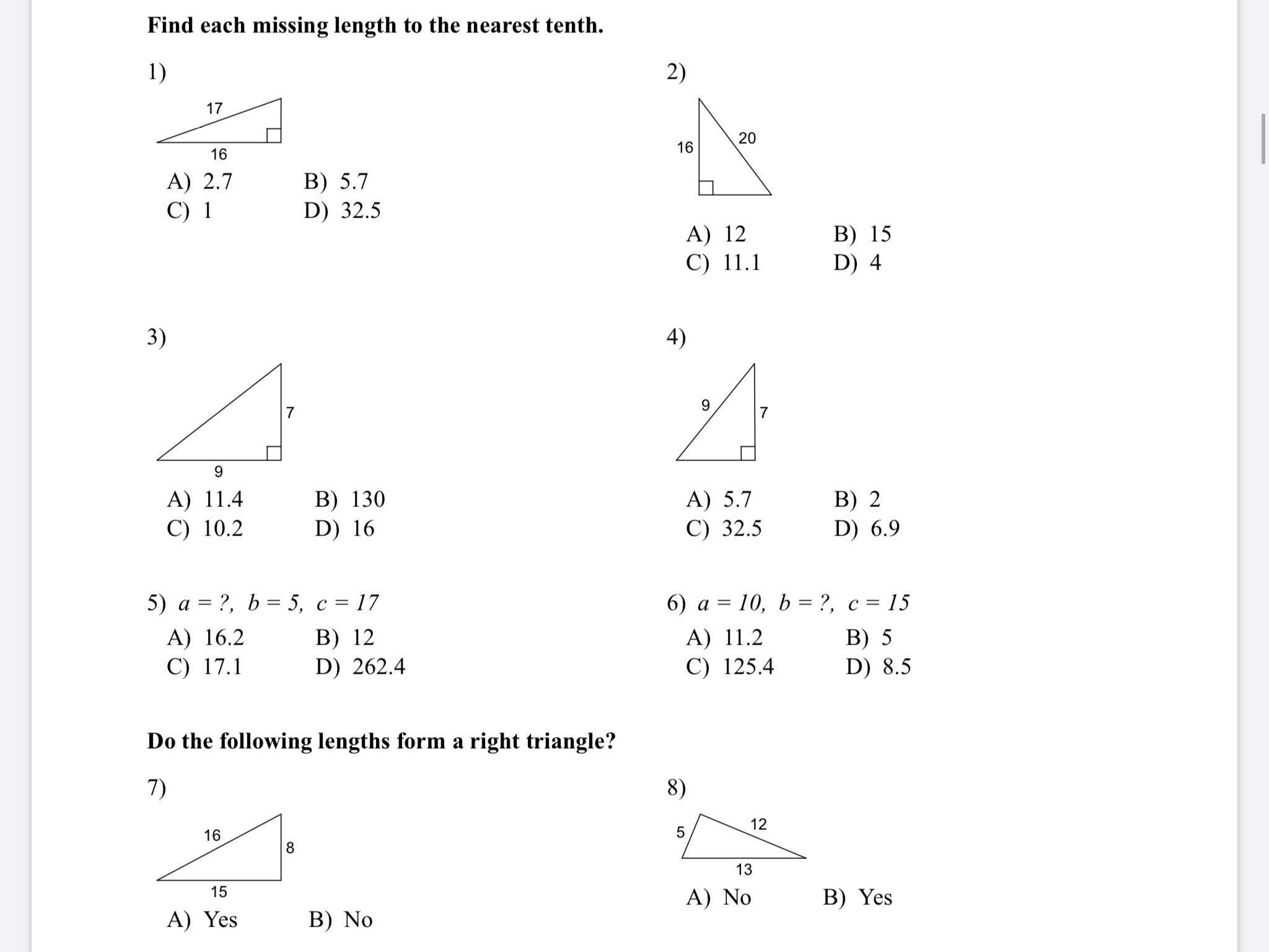 Please Help Me, Will Mark Brainliest For Correct Answers.....Answer Questions 1-8Please And ASAP....Worth