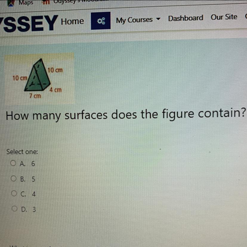 10 Cm7 Cm10 Cm4 CmHow Many Surfaces Does The Figure Contain? Help Asap
